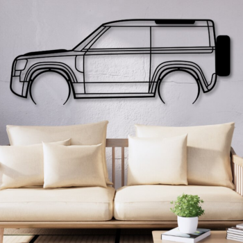 Intra απο ξύλο plywood Χρώμα wenge 3mm-4mm πάχος - Defender Car Silhouette Δίασταση 20x20 cm INTRAFABR-99805276 - Image 1