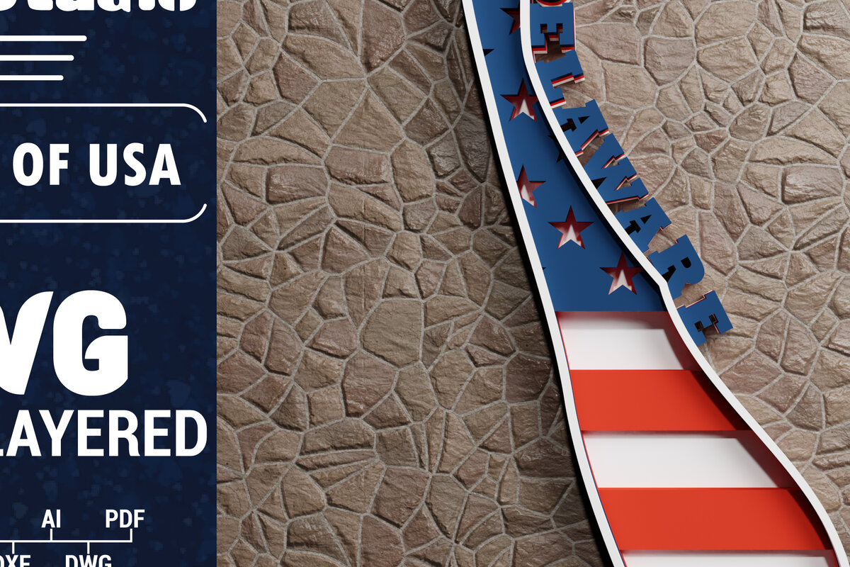 Intra απο ξύλο plywood  Χρώμα wenge 3mm-4mm πάχος - Delaware USA 3d Flag Paper Cut Δίασταση 1200x1200 cm INTRAFABR-114815550