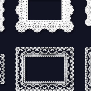 Intra απο ξύλο plywood  Χρώμα wenge 3mm-4mm πάχος - Λεπτά σχέδια δαντέλας: Ορθογώνιο πλαίσιο Δίασταση 20x25 cm INTRAFABR-114060158