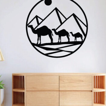 Intra απο ξύλο plywood Χρώμα wenge 3mm-4mm πάχος - Desert Camel Scene τέχνη τοίχου, λέιζερ Δίασταση 40x50 cm INTRAFABR-114060100 - Image 3
