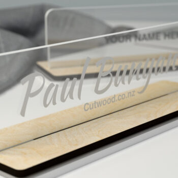Intra απο ξύλο plywood Χρώμα wenge 3mm-4mm πάχος - Πινακίδα ονόματος γραφείου Δίασταση 30x20 cm INTRAFABR-122676722 - Image 2
