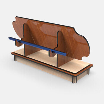 Intra απο ξύλο plywood  Χρώμα wenge 3mm-4mm πάχος - κοπής λέιζερ πινακίδας γραφείου Δίασταση 30x20 cm INTRAFABR-122676727 - Image 4