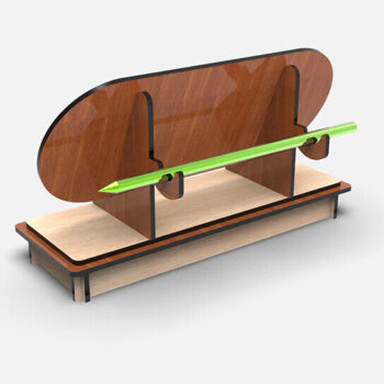 Intra απο ξύλο plywood  Χρώμα wenge 3mm-4mm πάχος - κοπής λέιζερ πινακίδας γραφείου Δίασταση 30x20 cm INTRAFABR-120840330 - Image 4