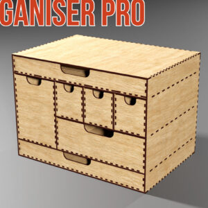 Intra απο ξύλο plywood  Χρώμα wenge 3mm-4mm πάχος - Desk Organizer 7 Συρταριέρα Κουτί αποθήκευσης Δίασταση 48x1 cm INTRAFABR-97783210