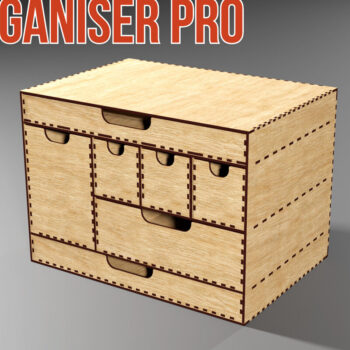 Intra απο ξύλο plywood  Χρώμα wenge 3mm-4mm πάχος - Desk Organizer 7 Συρταριέρα Κουτί αποθήκευσης Δίασταση 48x1 cm INTRAFABR-97783210 - Image 1