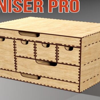 Intra απο ξύλο plywood  Χρώμα wenge 3mm-4mm πάχος - Desk Organizer 7 Κουτιά αποθήκευσης συρταριών Δίασταση 48x1 cm INTRAFABR-97783237 - Image 1