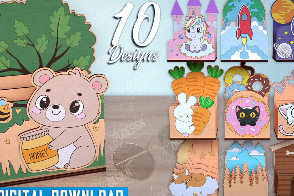 Intra απο ξύλο plywood  Χρώμα wenge 3mm-4mm πάχος - Πακέτο οργάνωσης γραφείου | Σχεδιασμός Ζώων Δίασταση 30x20 cm INTRAFABR-97782935