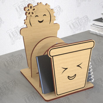 Intra απο ξύλο plywood  Χρώμα wenge 3mm-4mm πάχος - Οργανωτής γραφείου | Cactus Shape |Οργανωτής Δίασταση 30x20 cm INTRAFABR-97783081 - Image 1