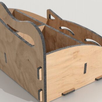 Intra απο ξύλο plywood  Χρώμα wenge 3mm-4mm πάχος - Desk Organizer Cat Files Δίασταση 30x20 cm INTRAFABR-97785775 - Image 3