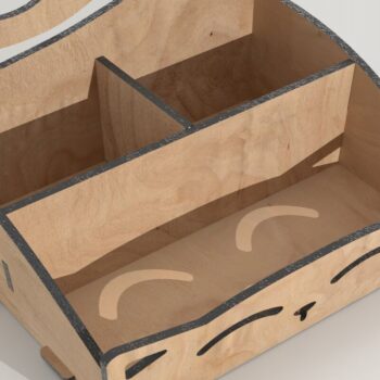 Intra απο ξύλο plywood  Χρώμα wenge 3mm-4mm πάχος - Desk Organizer Cat Files Δίασταση 30x20 cm INTRAFABR-97785775 - Image 4