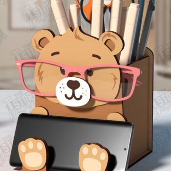 Intra απο ξύλο plywood  Χρώμα wenge 3mm-4mm πάχος - Desk Organizer | Θήκη γραφείου Δίασταση 30x20 cm INTRAFABR-98993202 - Image 1