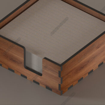 Intra απο ξύλο plywood  Χρώμα wenge 3mm-4mm πάχος - Desk Organizer, Note Holder, Memo Block Δίασταση 30x20 cm INTRAFABR-95781463 - Image 1