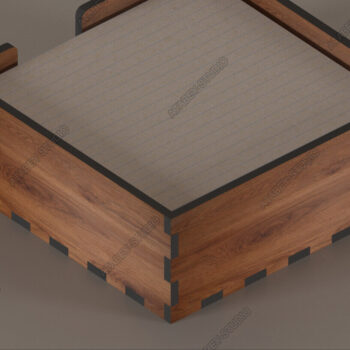 Intra απο ξύλο plywood  Χρώμα wenge 3mm-4mm πάχος - Desk Organizer, Note Holder, Memo Block Δίασταση 30x20 cm INTRAFABR-95781463 - Image 4