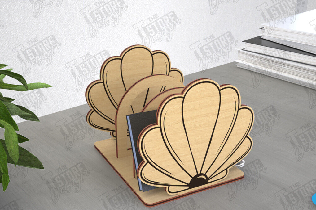 Intra απο ξύλο plywood  Χρώμα wenge 3mm-4mm πάχος - Οργανωτής γραφείου | Σχήμα κοχυλιού | CNC Δίασταση 30x20 cm INTRAFABR-96053732