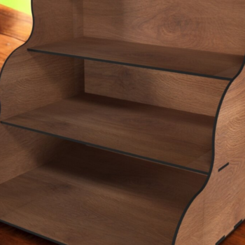 Intra απο ξύλο plywood Χρώμα wenge 3mm-4mm πάχος - Desk Organizer 186 Δίασταση 30x20 cm INTRAFABR-96053802 - Image 1