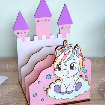 Intra απο ξύλο plywood  Χρώμα wenge 3mm-4mm πάχος - Οργανωτής γραφείου | Μονόκερος | CNC Δίασταση 30x20 cm INTRAFABR-95780659 - Image 1