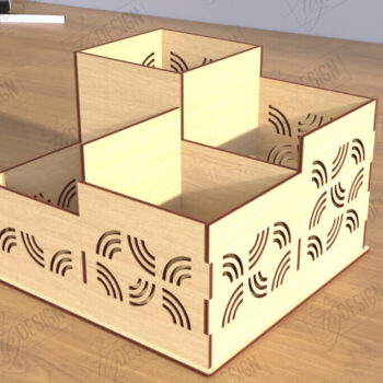 Intra απο ξύλο plywood  Χρώμα wenge 3mm-4mm πάχος - Desktop Office Organizer Σετ κοπής με λέιζερ Δίασταση 30x20 cm INTRAFABR-95780916 - Image 7