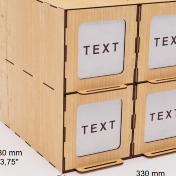 Intra απο ξύλο plywood  Χρώμα wenge 3mm-4mm πάχος - Desktop Organizer Συρτάρια Απο Δίασταση 30x20 cm INTRAFABR-95797385 - Image 1