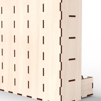 Intra απο ξύλο plywood  Χρώμα wenge 3mm-4mm πάχος - Desktop Organizer κοπής με λέιζερ Δίασταση 30x20 cm INTRAFABR-123621063 - Image 2