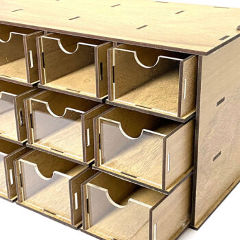 Intra απο ξύλο plywood  Χρώμα wenge 3mm-4mm πάχος - Desktop Organizer , Hobby Storage Box Δίασταση 15x30 cm INTRAFABR-123507693 - Image 2