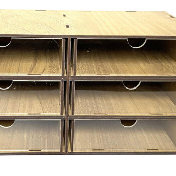 Intra απο ξύλο plywood Χρώμα wenge 3mm-4mm πάχος - Desktop Organizer , Hobby Storage Box Δίασταση 15x30 cm INTRAFABR-123621043 - Image 4