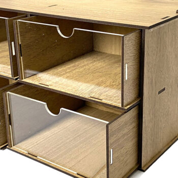 Intra απο ξύλο plywood Χρώμα wenge 3mm-4mm πάχος - Desktop Organizer , Hobby Storage Box Δίασταση 15x30 cm INTRAFABR-123621044 - Image 2