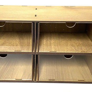Intra απο ξύλο plywood Χρώμα wenge 3mm-4mm πάχος - Desktop Organizer , Hobby Storage Box Δίασταση 15x30 cm INTRAFABR-123621044 - Image 4