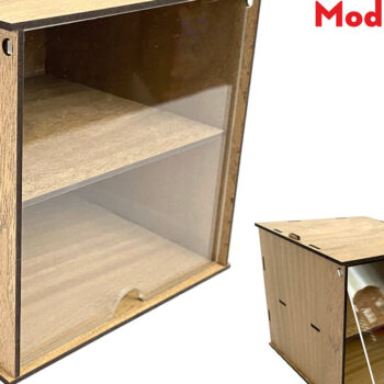 Intra απο ξύλο plywood  Χρώμα wenge 3mm-4mm πάχος - Desktop Organizer , Hobby Storage Box Δίασταση 15x15 cm INTRAFABR-123621047 - Image 1