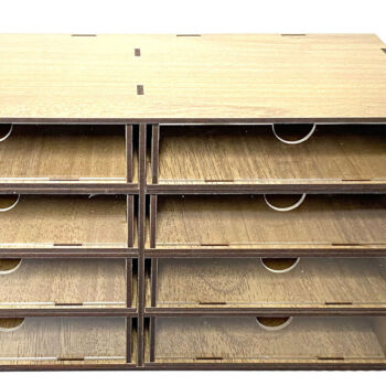 Intra απο ξύλο plywood Χρώμα wenge 3mm-4mm πάχος - Desktop Organizer , Hobby Storage Box Δίασταση 15x30 cm INTRAFABR-123627205 - Image 4