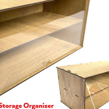 Intra απο ξύλο plywood  Χρώμα wenge 3mm-4mm πάχος - Desktop Organizer , Hobby Storage Box Δίασταση 15x30 cm INTRAFABR-123627203 - Image 1