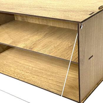 Intra απο ξύλο plywood  Χρώμα wenge 3mm-4mm πάχος - Desktop Organizer , Hobby Storage Box Δίασταση 15x30 cm INTRAFABR-123627203 - Image 2
