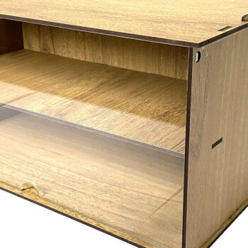 Intra απο ξύλο plywood  Χρώμα wenge 3mm-4mm πάχος - Desktop Organizer , Hobby Storage Box Δίασταση 15x30 cm INTRAFABR-123627203 - Image 3
