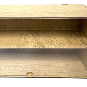 Intra απο ξύλο plywood  Χρώμα wenge 3mm-4mm πάχος - Desktop Organizer , Hobby Storage Box Δίασταση 15x30 cm INTRAFABR-123627203 - Image 4