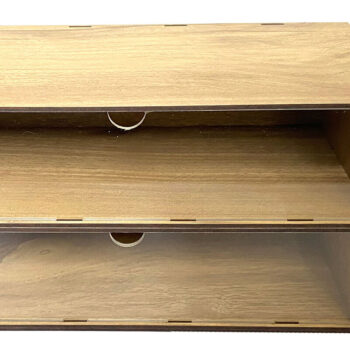 Intra απο ξύλο plywood  Χρώμα wenge 3mm-4mm πάχος - Desktop Organizer , Hobby Storage Box Δίασταση 15x30 cm INTRAFABR-123434418 - Image 4
