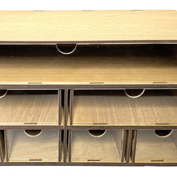 Intra απο ξύλο plywood  Χρώμα wenge 3mm-4mm πάχος - Desktop Organizer , Hobby Storage Box Δίασταση 15x30 cm INTRAFABR-123627206 - Image 4