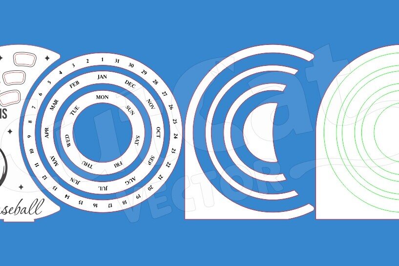 Intra απο ξύλο plywood  Χρώμα wenge 3mm-4mm πάχος - Επιτραπέζιοι οπαδοί του μπέιζμπολ Perpetual Calendar Δίασταση 4x4 cm INTRAFABR-123434429