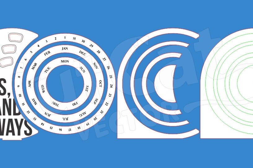 Intra απο ξύλο plywood  Χρώμα wenge 3mm-4mm πάχος - Desktop Perpetual Calendar Baseball Δίασταση 4x4 cm INTRAFABR-123507683