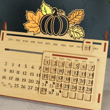 Intra απο ξύλο plywood  Χρώμα wenge 3mm-4mm πάχος - Πακέτο Διαρκούς Ημερολογίου Επιτραπέζιου υπολογιστή | CNC Δίασταση 20x20 cm INTRAFABR-123507689 - Image 2