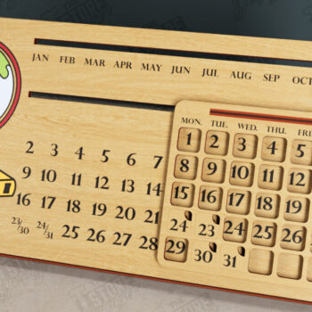 Intra απο ξύλο plywood  Χρώμα wenge 3mm-4mm πάχος - Πακέτο Διαρκούς Ημερολογίου Επιτραπέζιου υπολογιστή | CNC Δίασταση 20x20 cm INTRAFABR-123507689 - Image 9