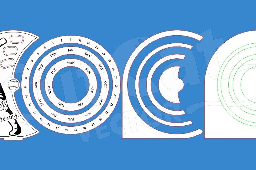 Intra απο ξύλο plywood  Χρώμα wenge 3mm-4mm πάχος - Επιτραπέζιο Διαρκές Ημερολόγιο για Μπέιζμπολ Δίασταση 4x4 cm INTRAFABR-100934607