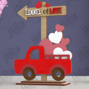 Intra απο ξύλο plywood  Χρώμα wenge 3mm-4mm πάχος - Επιτραπέζιο Πινακίδα κατεύθυνσης Αγίου Βαλεντίνου|CNC Δίασταση 20x20 cm INTRAFABR-109399239 - Image 1