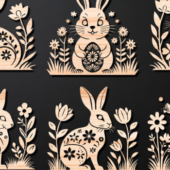 Intra απο ξύλο plywood Χρώμα wenge 3mm-4mm πάχος - Λεπτομερές Πασχαλινό πακέτο Δίασταση 15x15 cm INTRAFABR-38331932 - Image 1