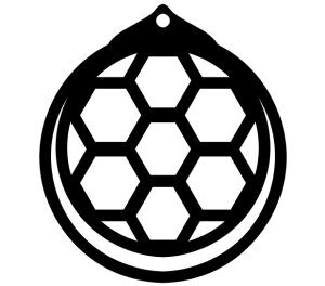 Intra απο ξύλο plywood  Χρώμα wenge 3mm-4mm πάχος - Λεπτομερές εξάγωνο μοτίβο για σκουλαρίκια κοπής με λέιζερ Δίασταση 3x3 cm INTRAFABR-115690161