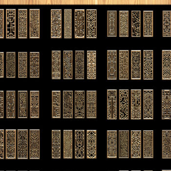 Intra απο ξύλο plywood  Χρώμα wenge 3mm-4mm πάχος - Λεπτομερής συλλογή Art Δίασταση 3200x7200 cm INTRAFABR-7123591 - Image 1