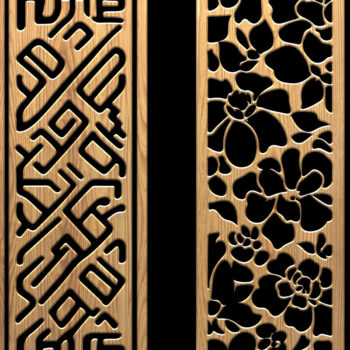 Intra απο ξύλο plywood  Χρώμα wenge 3mm-4mm πάχος - Λεπτομερής συλλογή Art Δίασταση 3200x7200 cm INTRAFABR-7123591 - Image 4