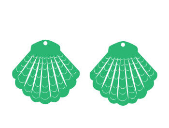 Intra απο ξύλο plywood Χρώμα wenge 3mm-4mm πάχος - Λεπτομερές κοχύλι για σκουλαρίκια κοπής με λέιζερ Δίασταση 3x3 cm INTRAFABR-110668640 - Image 1