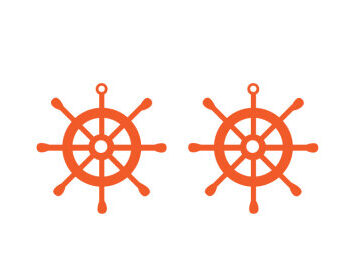 Intra απο ξύλο plywood Χρώμα wenge 3mm-4mm πάχος - Λεπτομερής τροχός πλοίου για σκουλαρίκια κοπής με λέιζερ Δίασταση 3x3 cm INTRAFABR-110668647 - Image 1