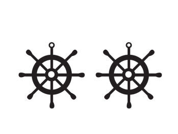 Intra απο ξύλο plywood Χρώμα wenge 3mm-4mm πάχος - Λεπτομερής τροχός πλοίου για σκουλαρίκια κοπής με λέιζερ Δίασταση 3x3 cm INTRAFABR-110668647 - Image 2