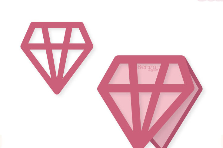 Intra απο ξύλο plywood  Χρώμα wenge 3mm-4mm πάχος - Διαμαντένιο Προσκλητήριο Γάμου Κοπής Δίασταση 10x15 cm INTRAFABR-85985259