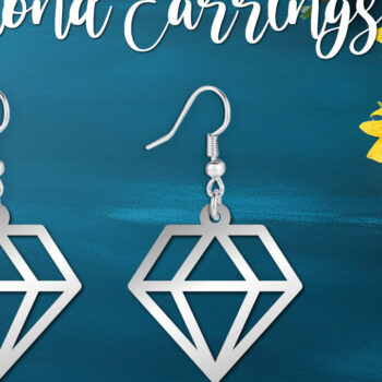 Intra απο ξύλο plywood  Χρώμα wenge 3mm-4mm πάχος - Διαμαντένιο Σκουλαρίκι Cut Δίασταση 3x3 cm INTRAFABR-85985330 - Image 1